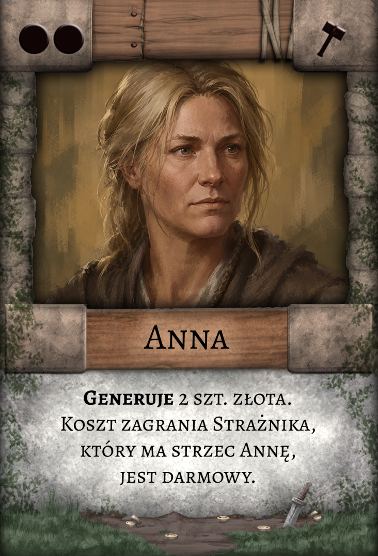 Anna – Robotnik. Generuje 2 szt. złota. Strażnik, który ma strzec Annę, jest darmowy.