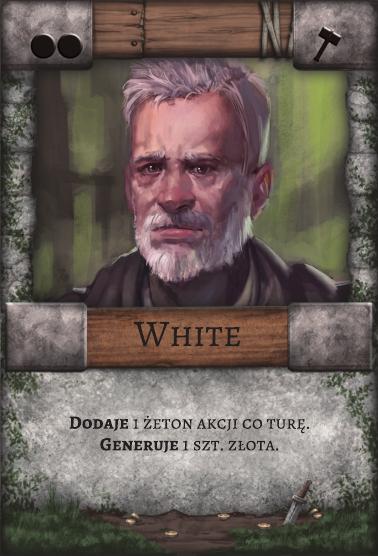 White – Robotnik. Dodaje 1 żeton akcji co turę. Generuje 1 szt. złota.